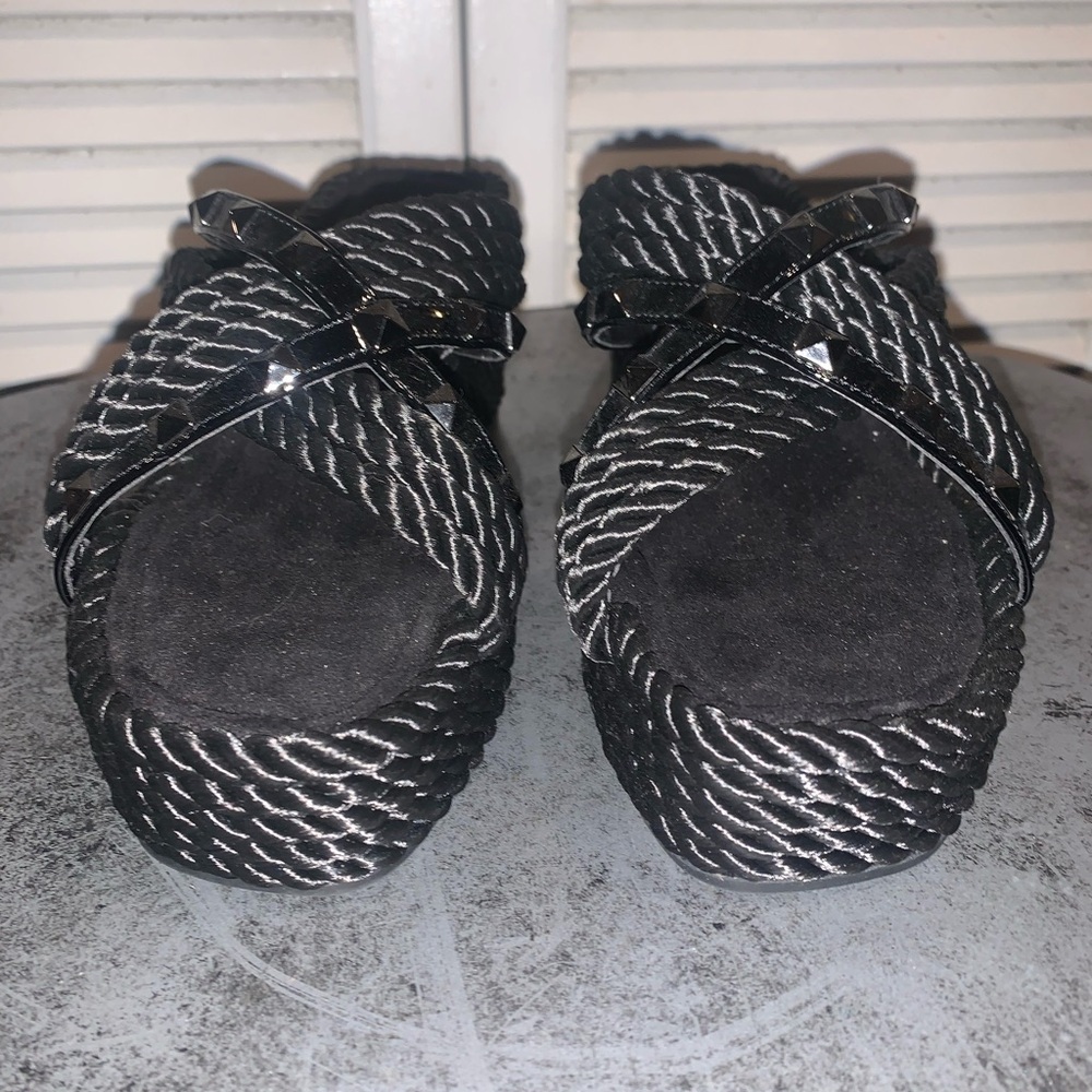 Vaneli Black Woven Women's Platform Sandals Women’s 7.5 - Picture 5 of 8